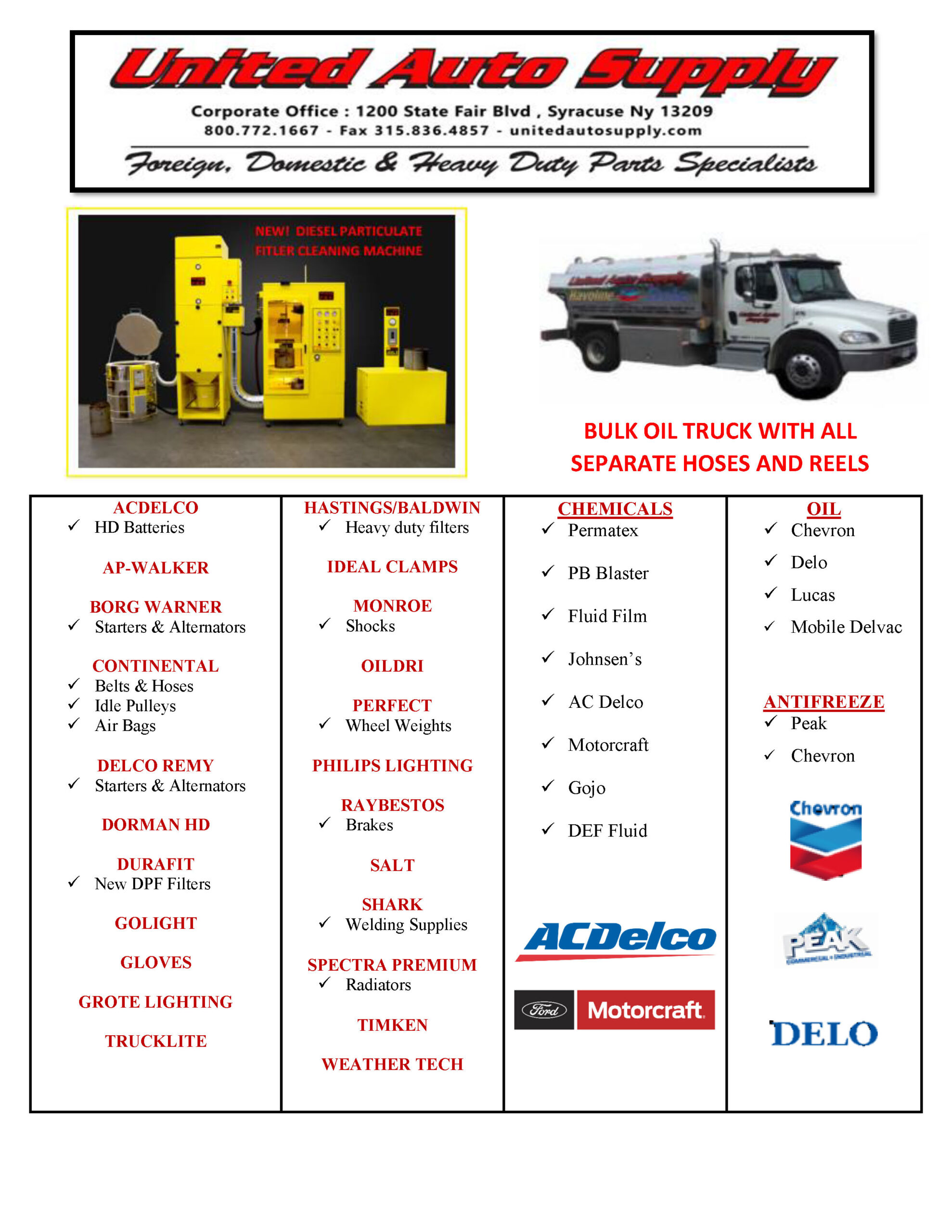 Ues Line Card LINE CARDS – United Auto Supply